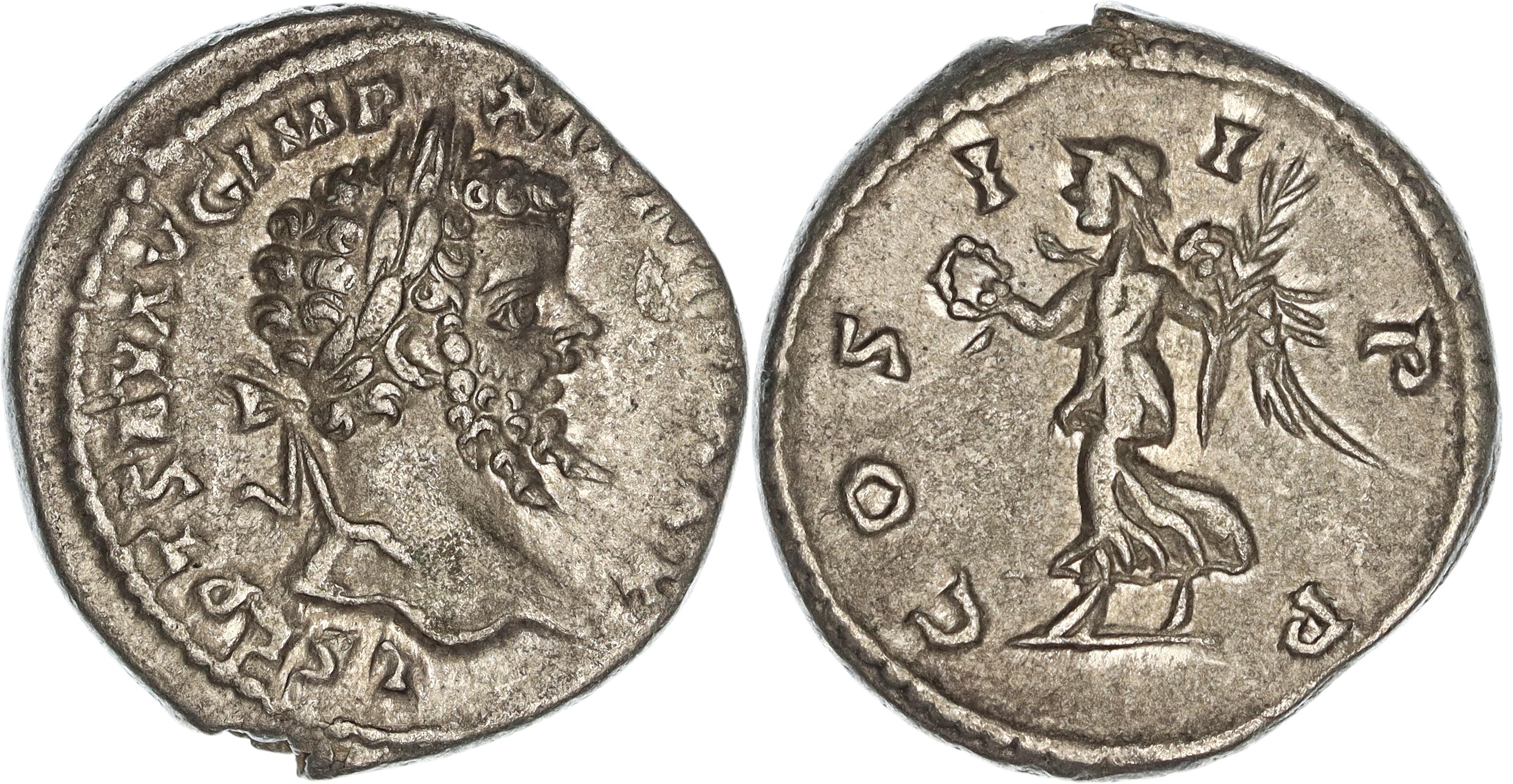 Roman Empire, Septimius Severus, Silver Denarius, 198-202 AD, VF+