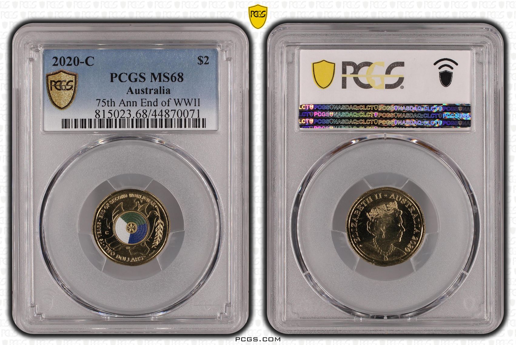 75th Ann End of WWII Colorized, Two Dollar, 2020-C, PCGS MS68