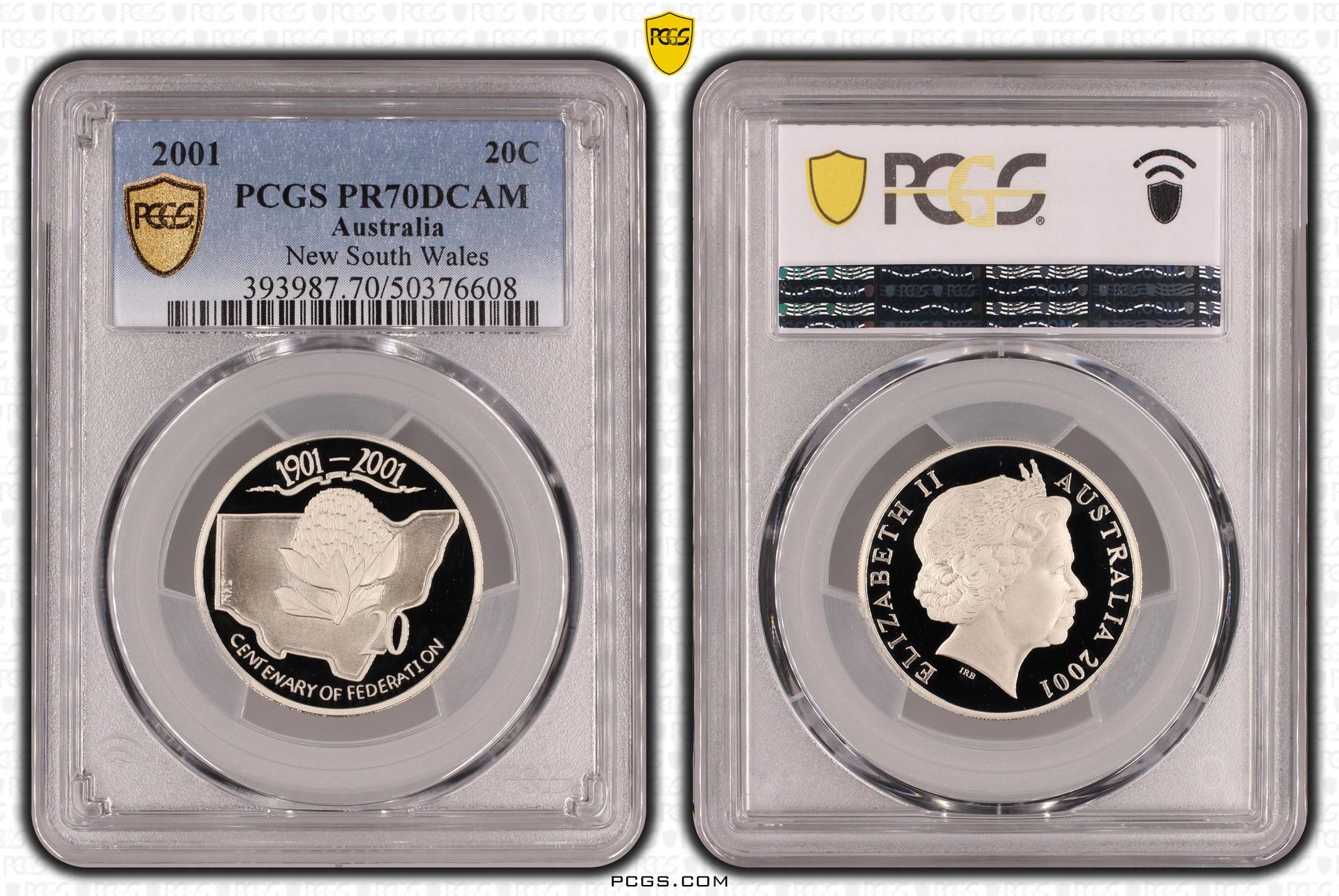 New South Wales, Twenty Cent, 2001, PCGS PR70DCAM