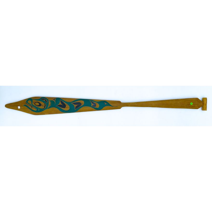 J.R. (S'Klallam) ''Sea Serpent'' 2012 Painted Cedar Paddle 60''
