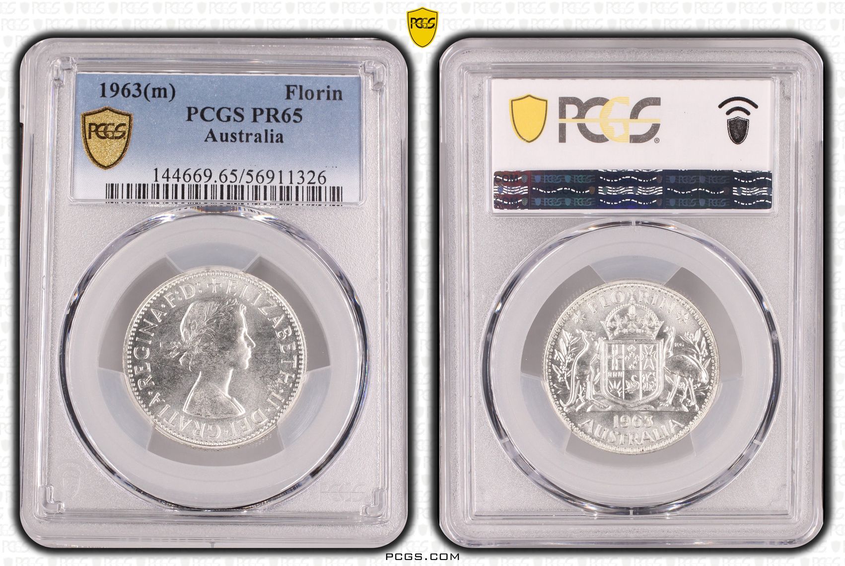 221 · Florin, 1963(m), PCGS PR65