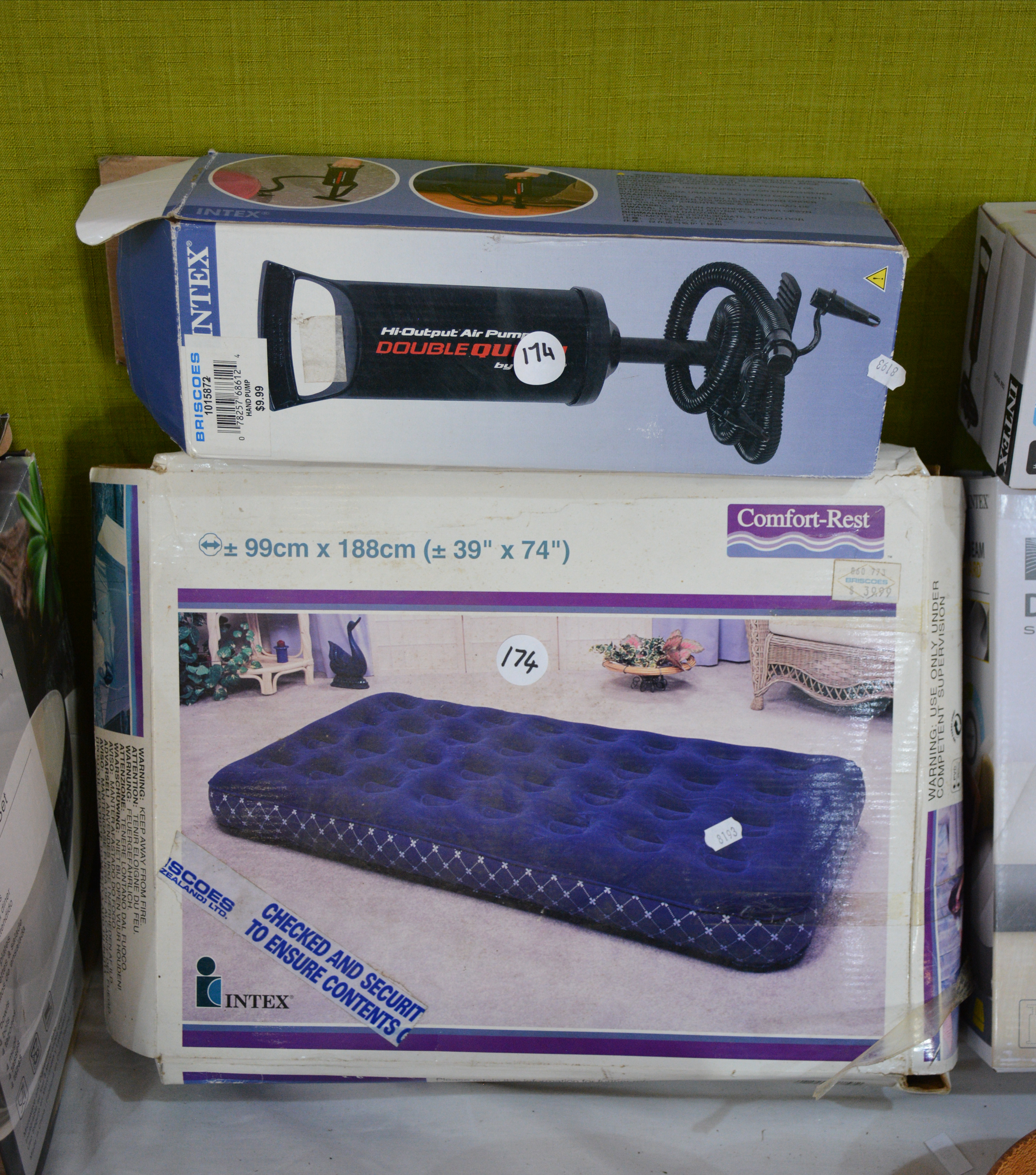 Single Air Mattress and Pump — sold at auction in New Zealand for $10