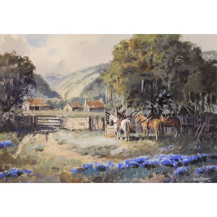 James Boren ''Summertime on the Ranch'' 1985 Watercolor