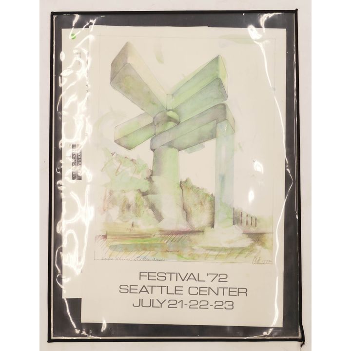 3pc NW Art Posters- Claes Oldenburg, Bumbershoot, and Lockwood Dennis- largest 37x24''