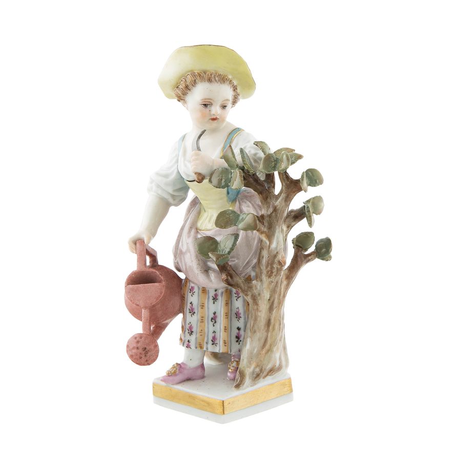 Figurka - Ogrodniczka z konewką, Miśnia, poł. XIX w.