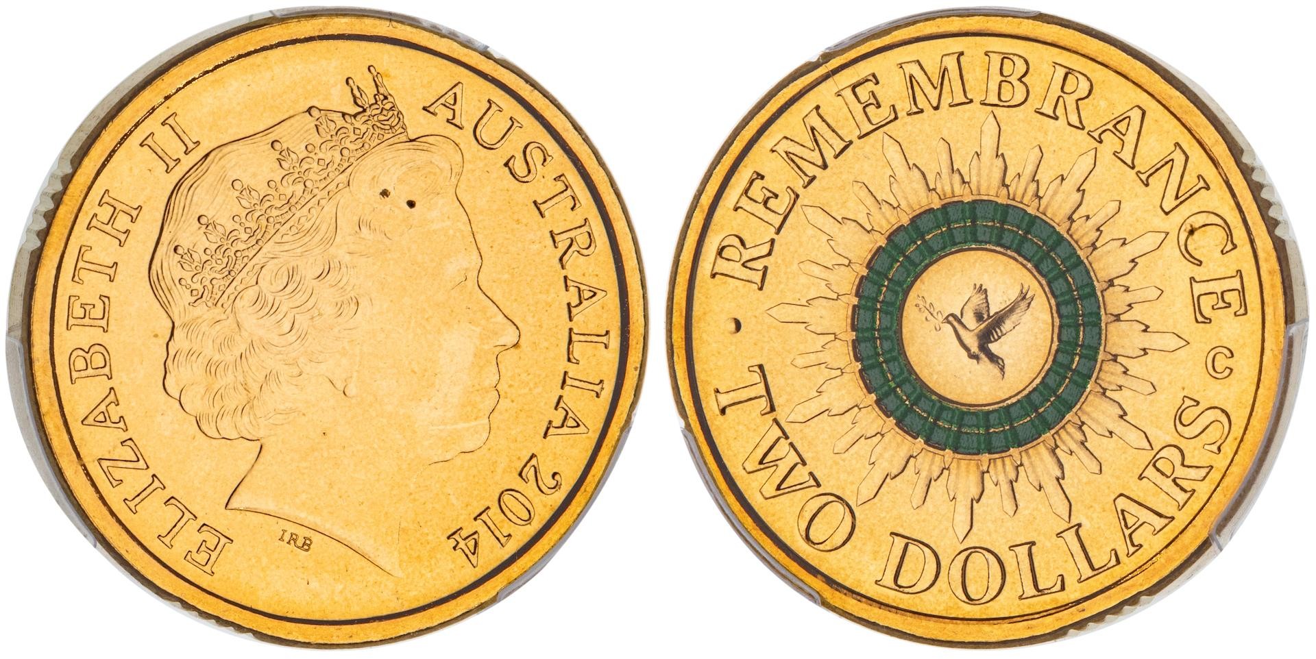 Elizabeth II, Two Dollars, 2014-C, PCGS MS 69