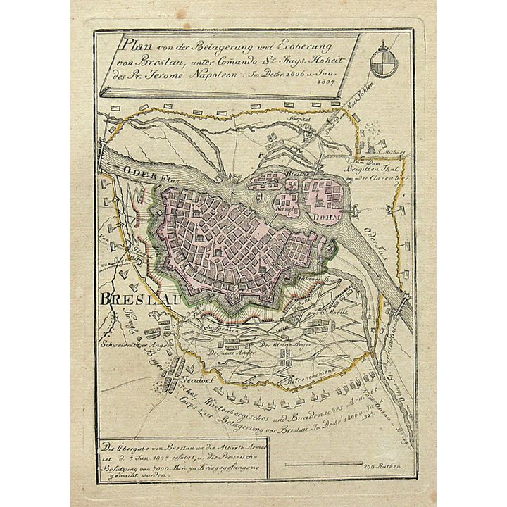 Elias Lange | Plan von der Belagerung und Eroberung von Breslau