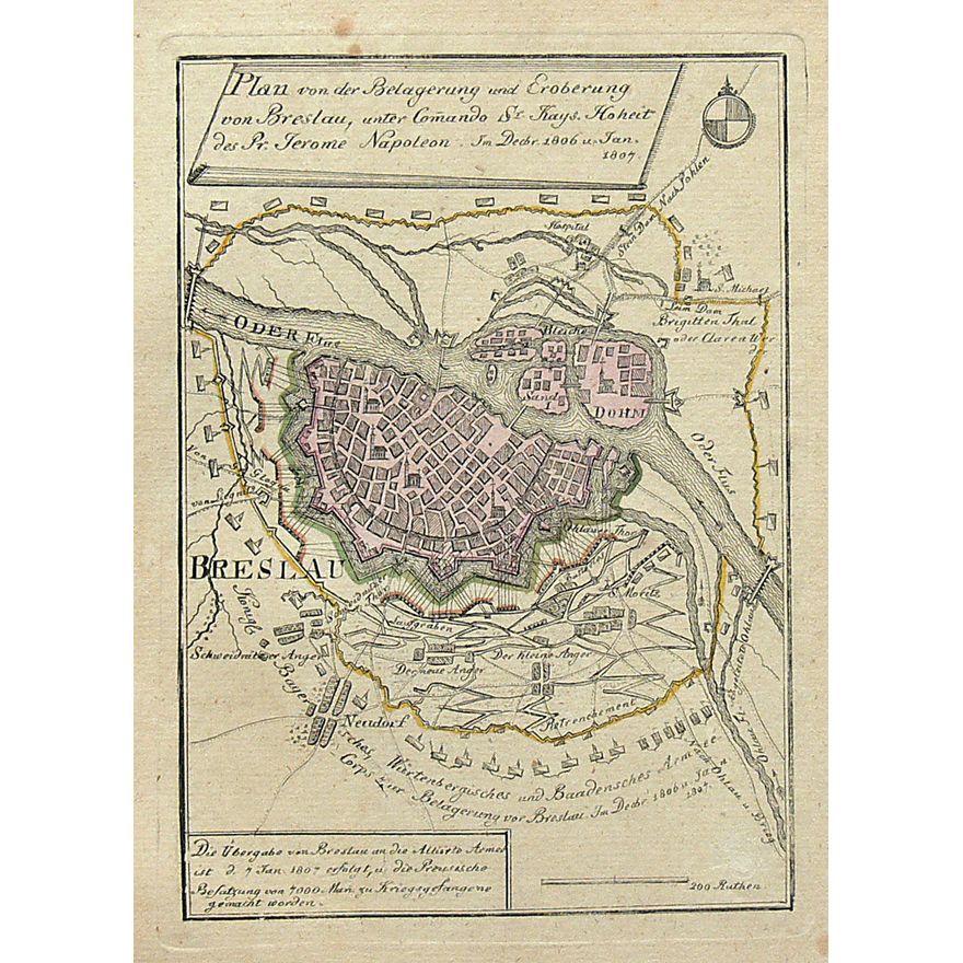 Elias Lange | Plan von der Belagerung und Eroberung von Breslau