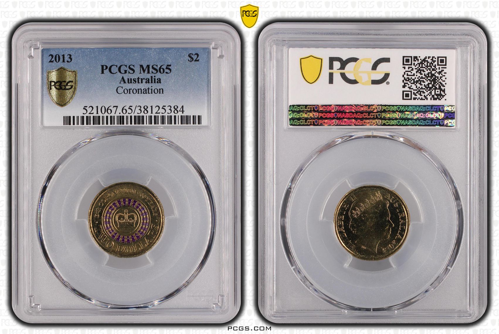 Coronation Colorized, Two Dollar, 2013, PCGS MS65