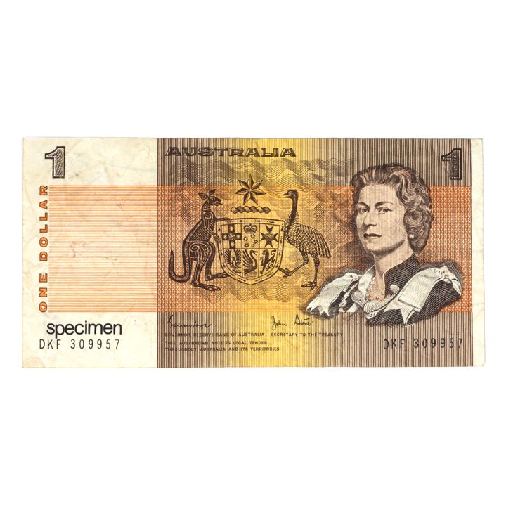 Specimen - Johnston/Stone, One Dollar, 1982 Fine