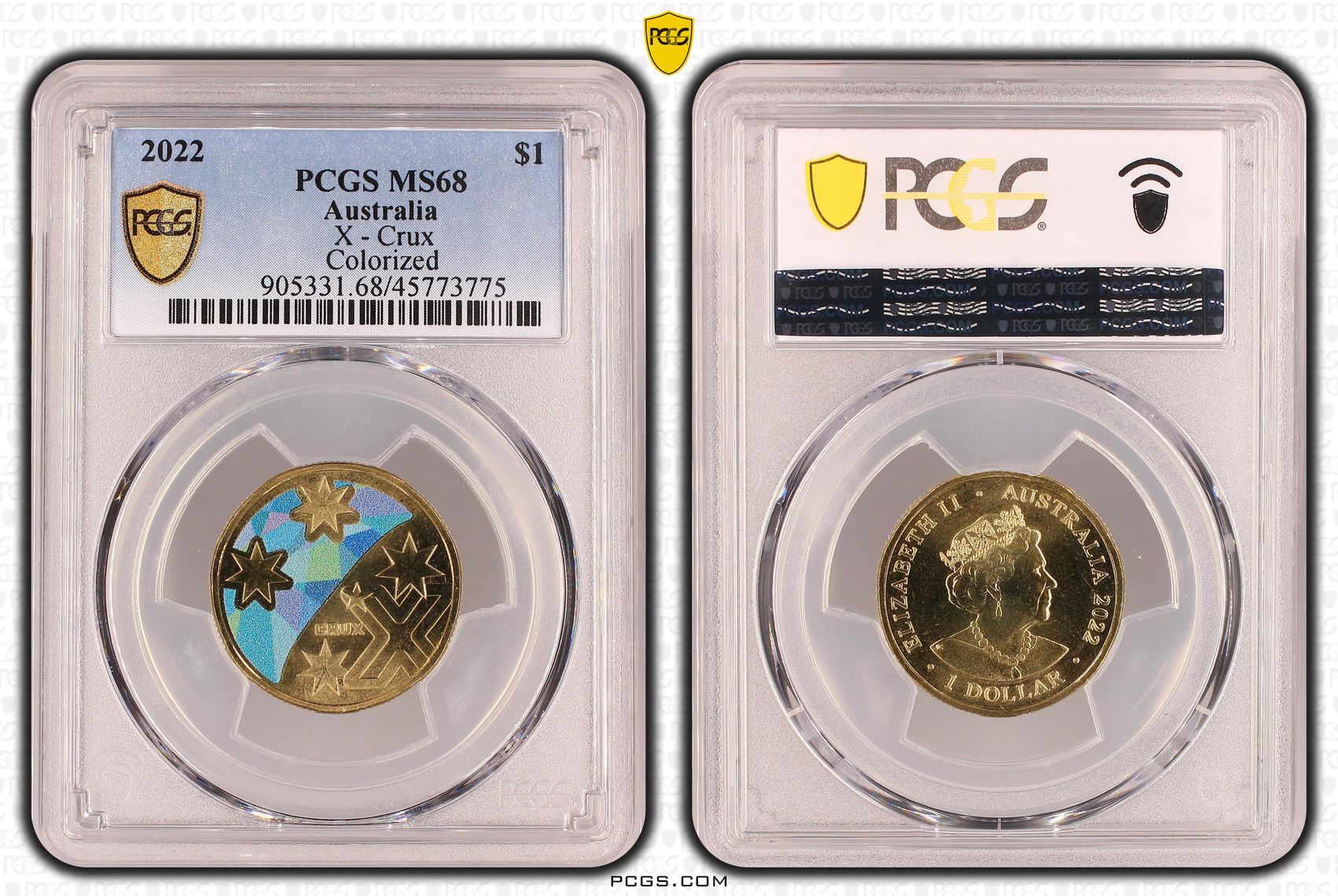 Elizabeth II, X - Crux, One Dollar, 2022, PCGS MS 68