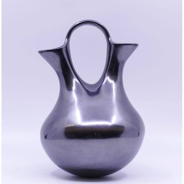 Martin Olivas Mirror Blackware Wedding Vase- 8''