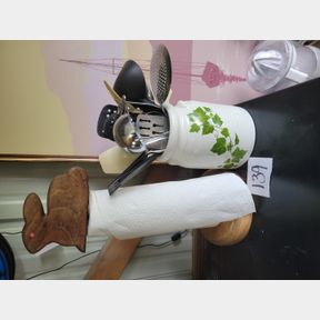 Kitchen Utensils, towel holder and utensil crock