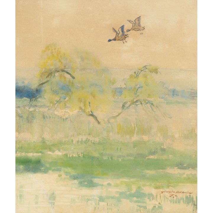 Stanisław Masłowski | Kaczki nad mokradłami, 1920 r.