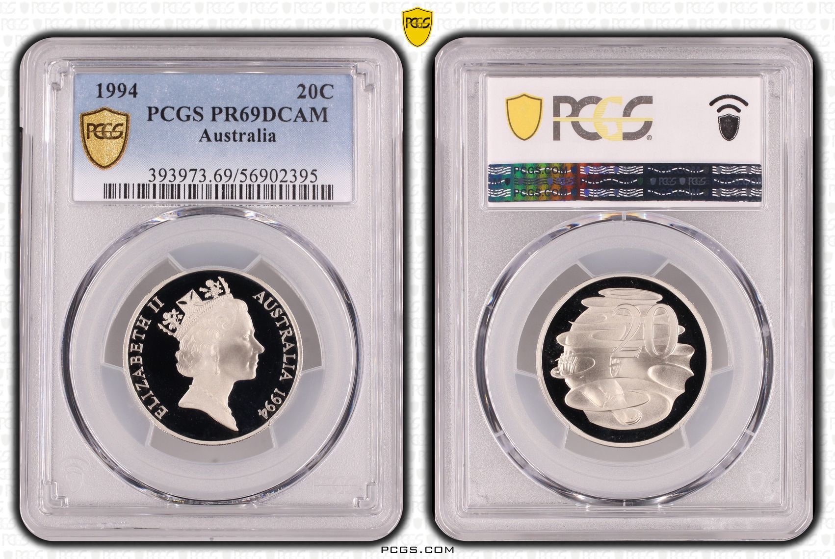 Twenty Cent, 1994, PCGS PR69DCAM