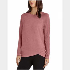 DANSKIN CRISS CROSS TUNIC SHIRT SWEATER PULLOVER TOPS SZ L