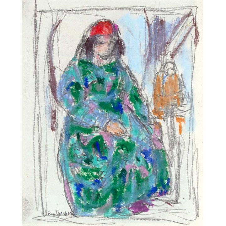 Seated Russian Woman by Leon Gaspard (1882-1964)