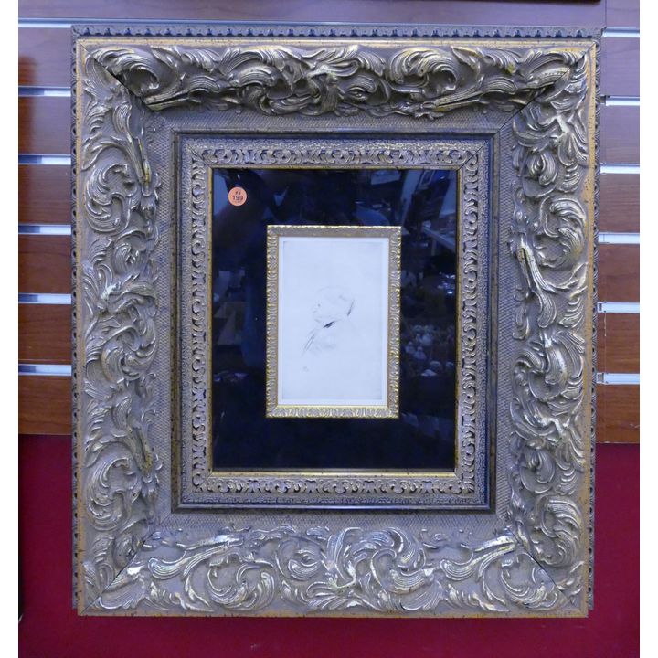 Toulouse Lautrec 'Portrait de Monsieur X' Etching on Wove Paper with COA- 24x22'' Gallery framed