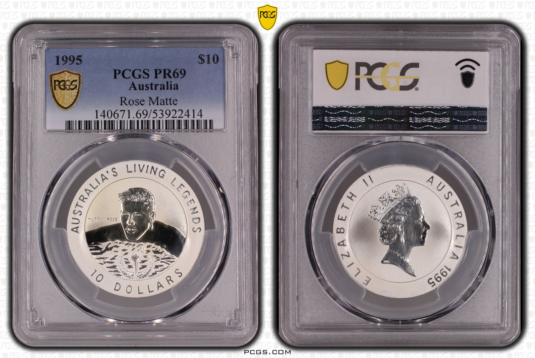 Rose Matte, Ten Dollar, 1995, PCGS PR69