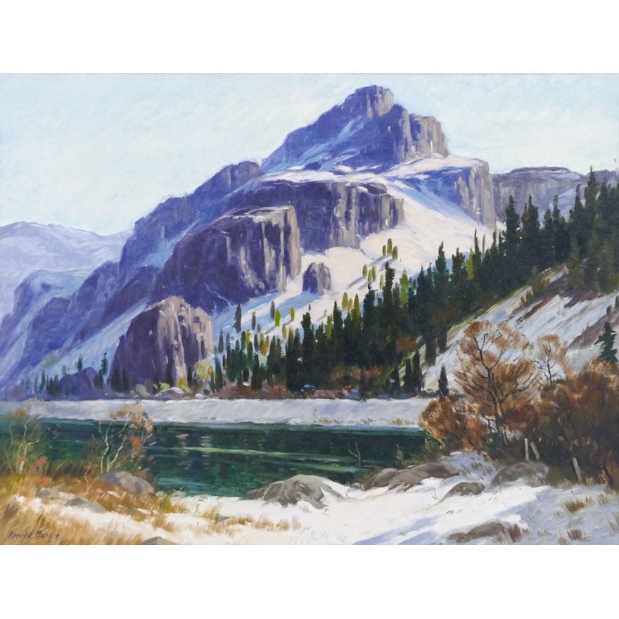 Percy Manser ''Winter on the Columbia'' Oil