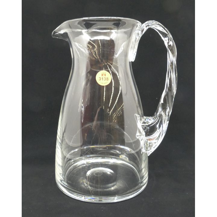 Lalique Crystal 'Frejus' Twist Handle Pitcher- 9"