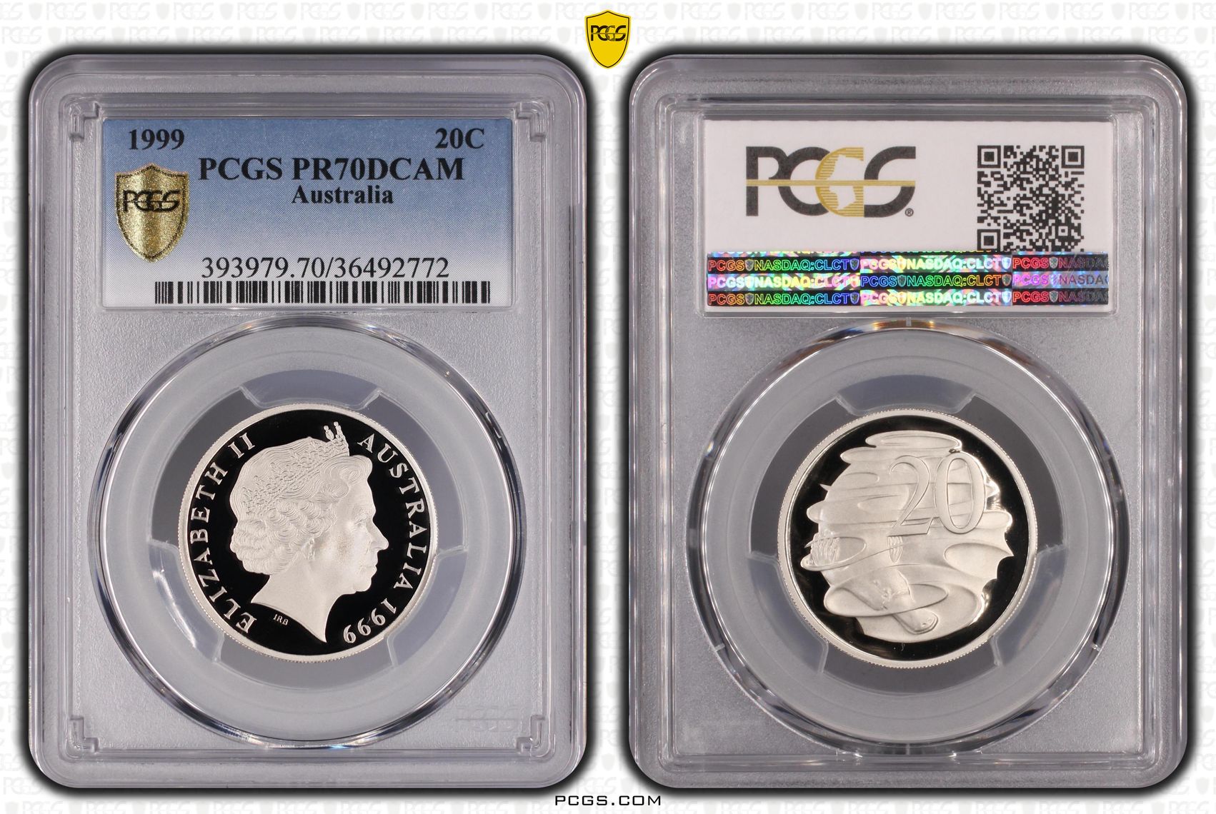 206 · 1999 Australia Twenty Cent, 20c PCGS - PR70DCAM POP 17/0 -772