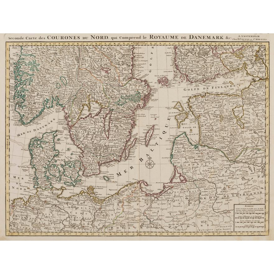 Seconde Carte des Courones du Nord qui comprend le Royaume de Denmark & c