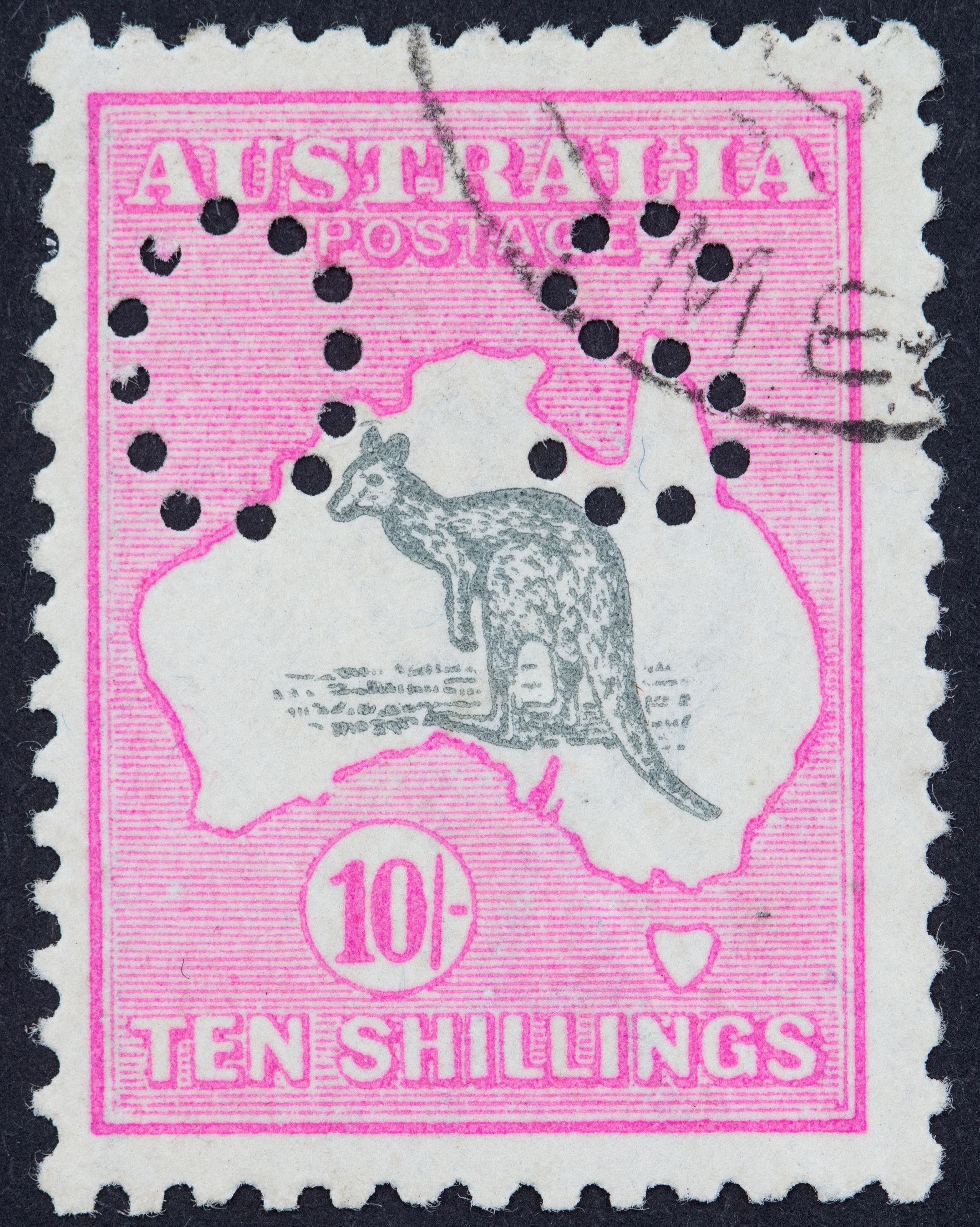 376 · Third Watermark, Ten Shillings, 1918, Good