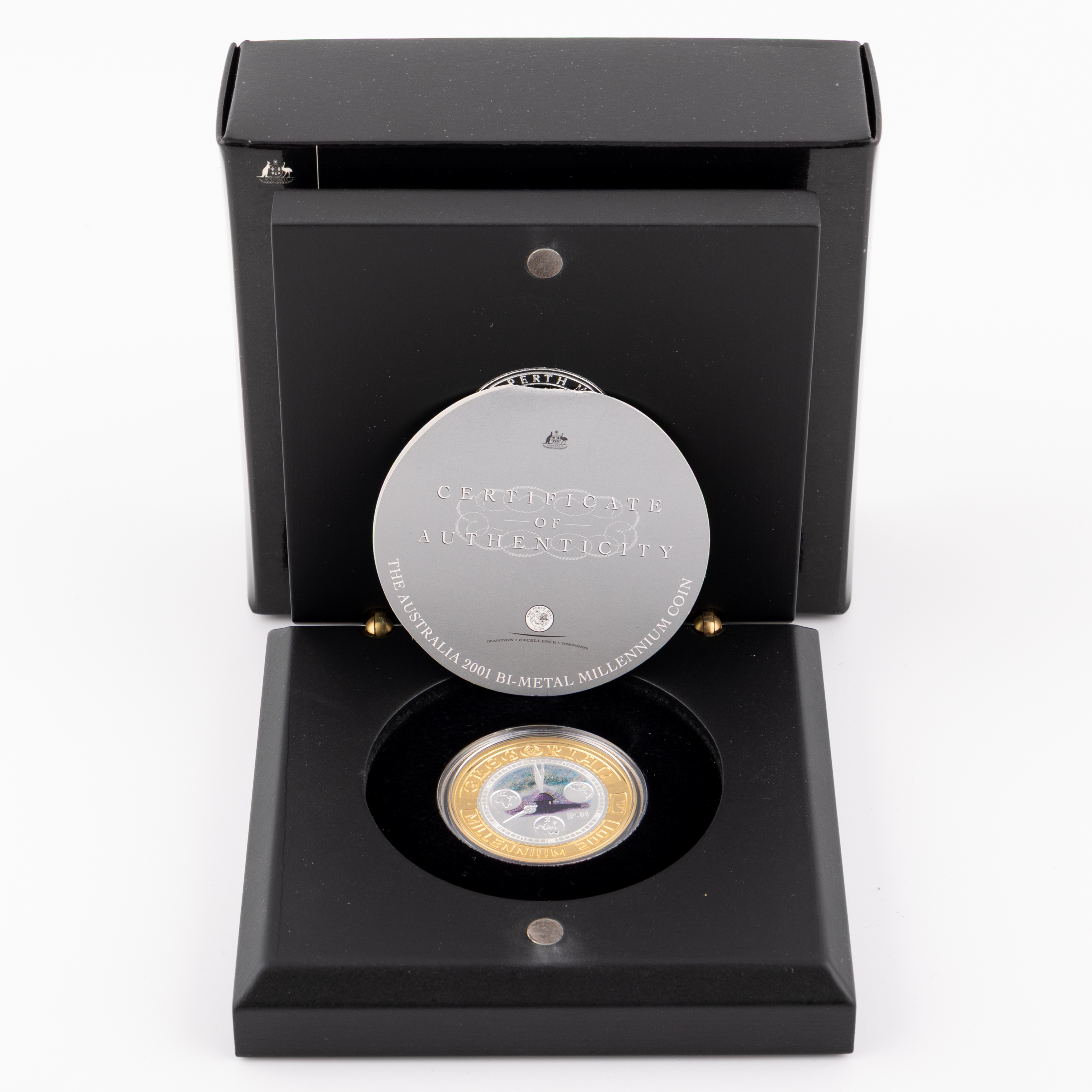 Elizabeth II, Perth Mint - Bi-Metal Millennium Coin, Twenty Dollars, 2001, FDC