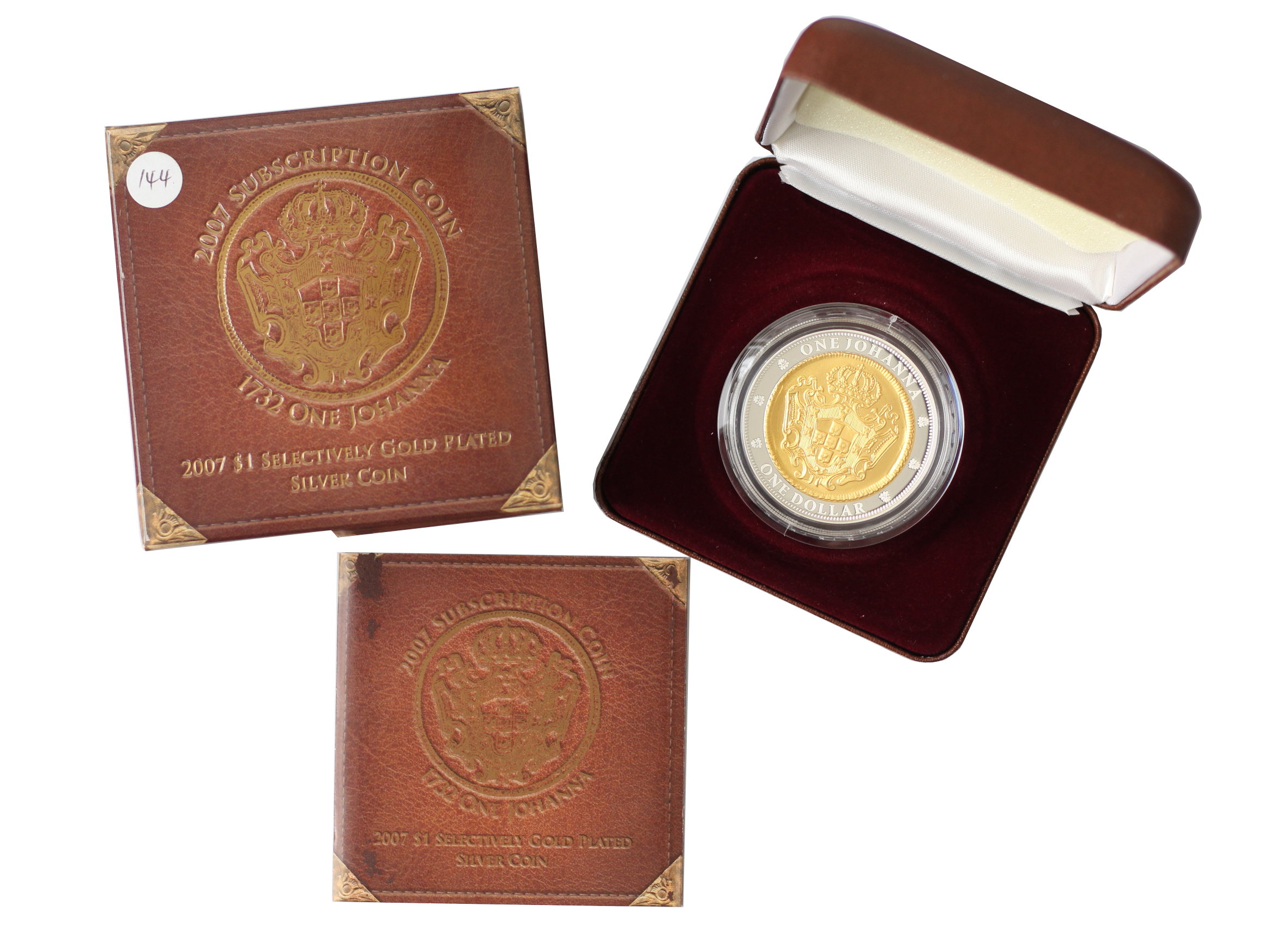 2007 RAM $1 1732 One Johanna Selectively Gold Plated Silver Coin