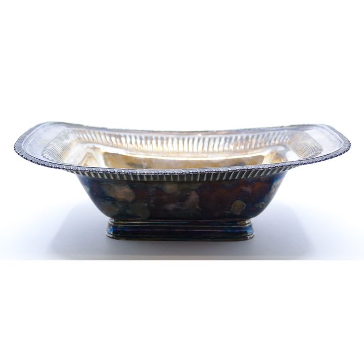 Antique Sheffield English Sterling Rectangular Bowl 10'' - 544 Grams