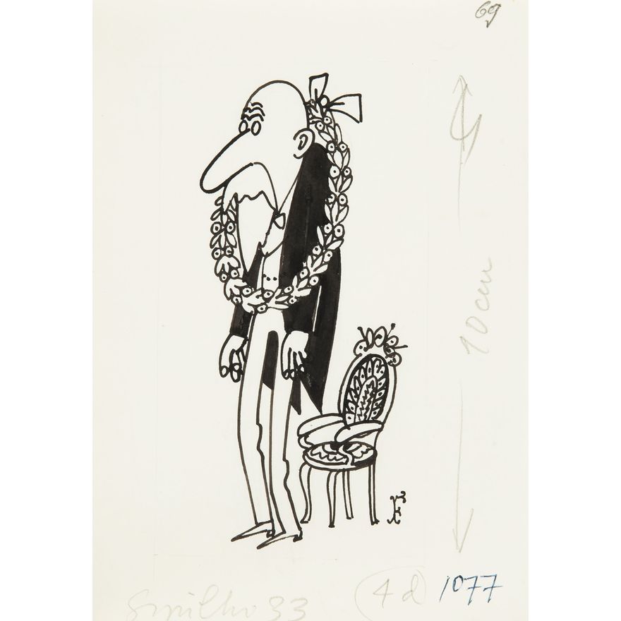 Jerzy Flisak | Wieniec laurowy - ilustracja do Szpilek 33