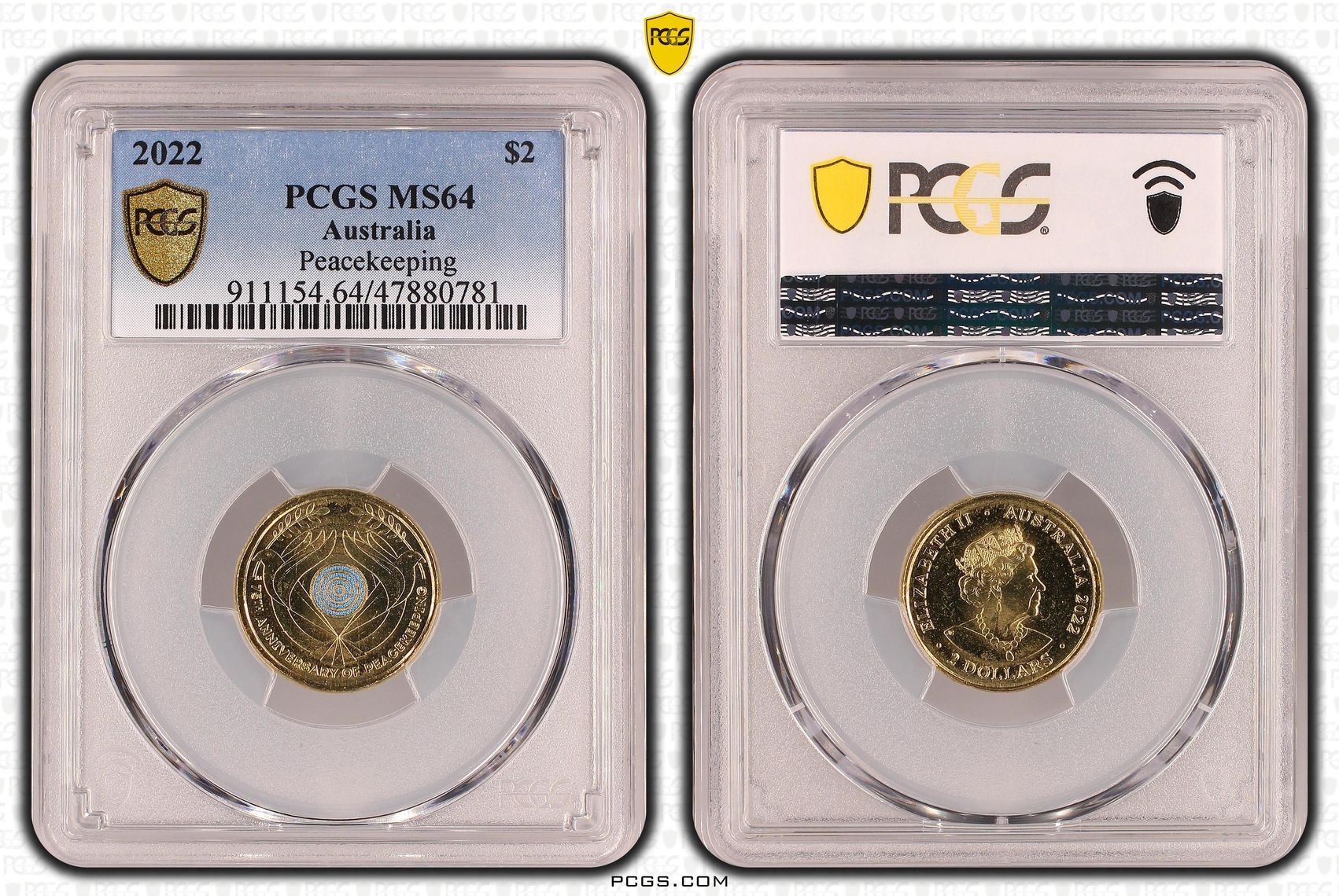 501 · Peacekeeping - Colorized , Two Dollar, 2022, PCGS MS64
