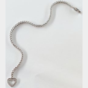 9CTWHITE GOLD HEART BRACELET WITH 0.320CT DIAMONDS - 51929/3465