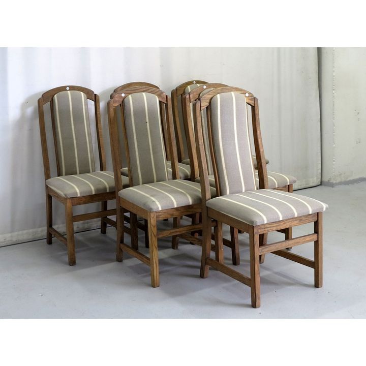 SET OF 6 UPHOLSTERED DINING CHAIRS