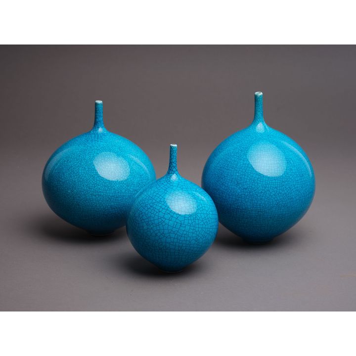 Peter Collis - Three orb vases
