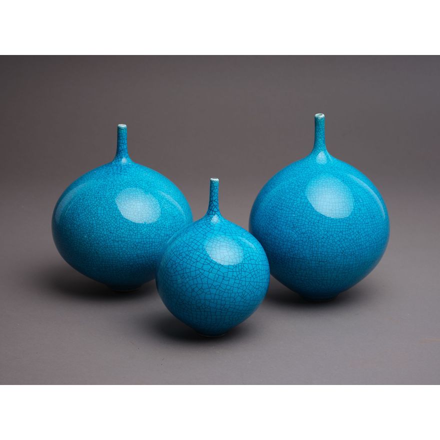 Peter Collis - Three orb vases