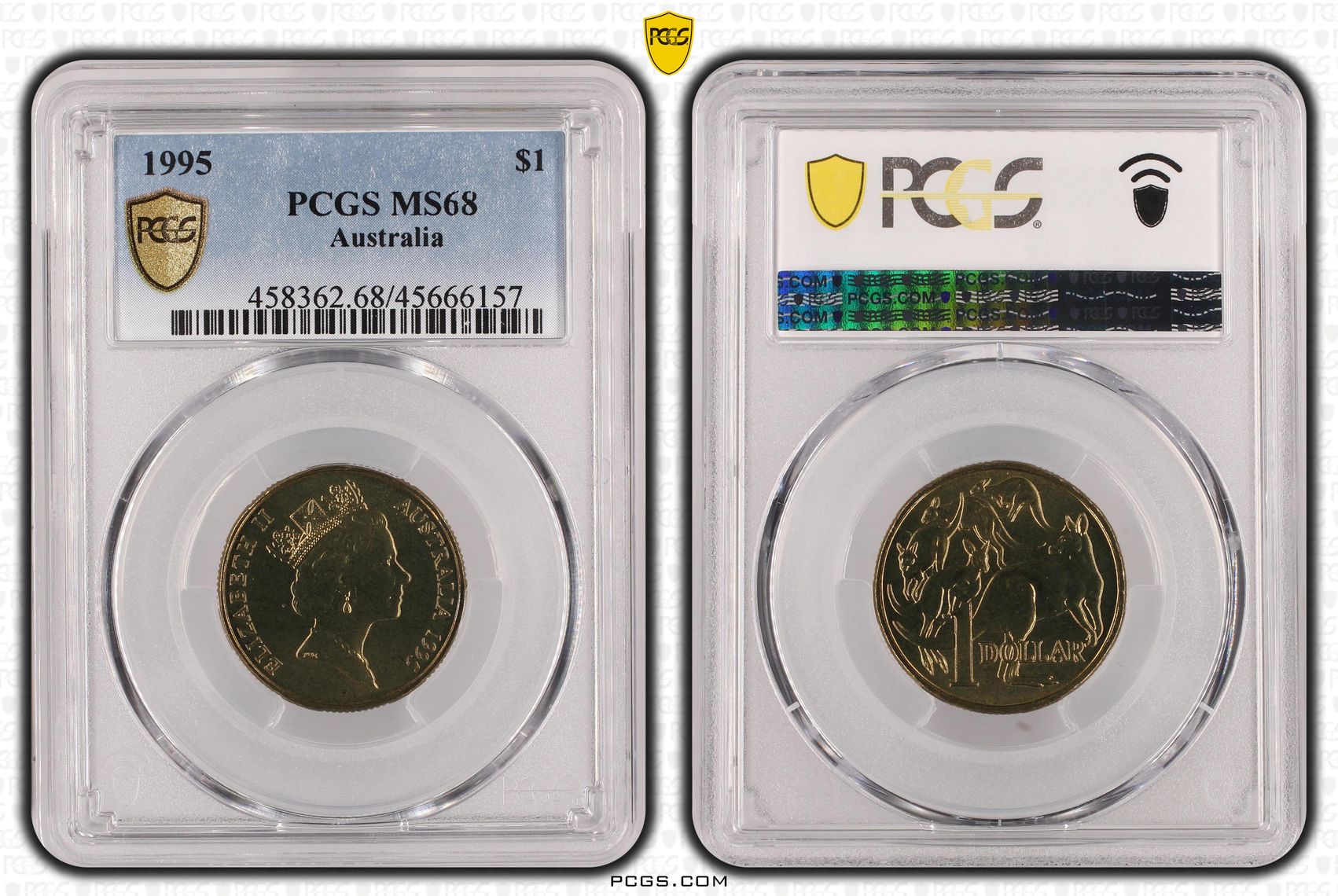 Elizabeth II, One Dollar, 1995, PCGS MS 68
