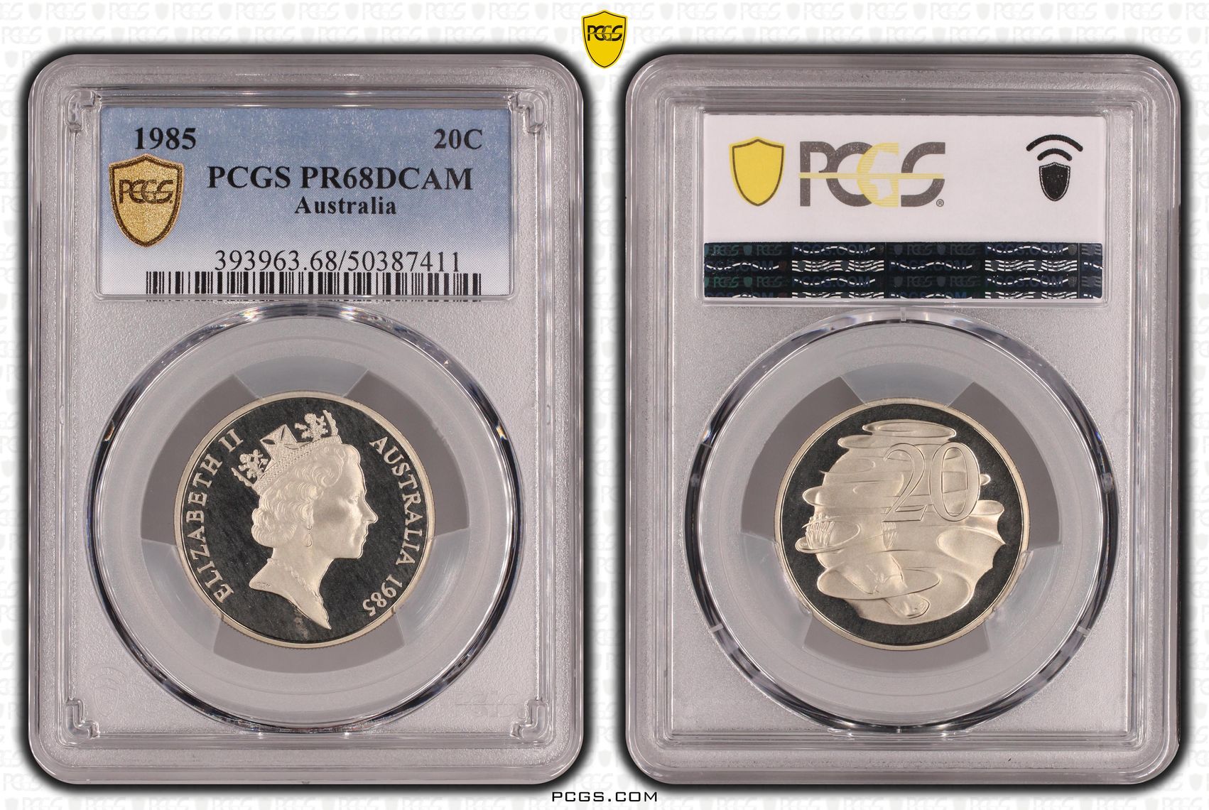 Twenty Cent, 1985, PCGS PR68DCAM
