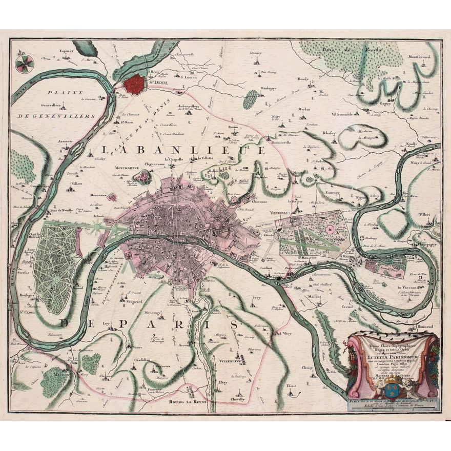 Matthäus Seutter | Typus Choro-Topographicus Regiae et totius Orbis celebrimmae…