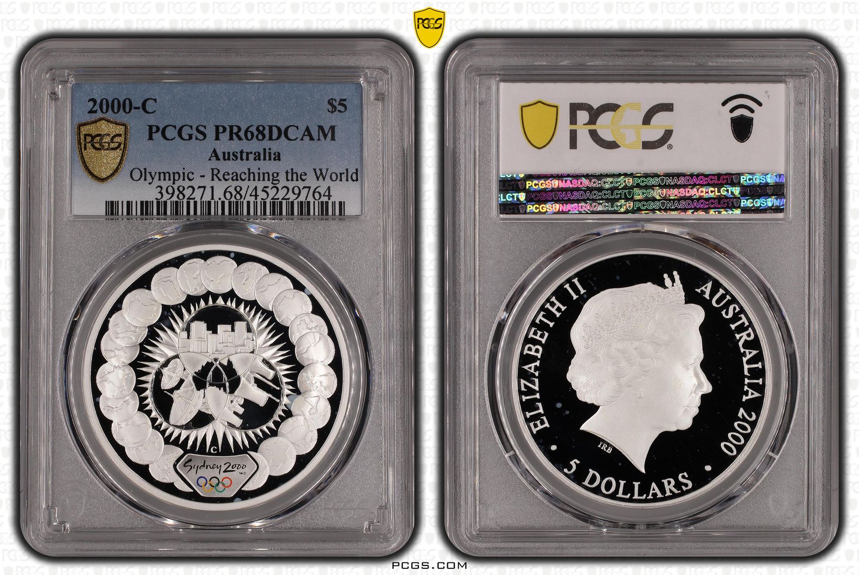Olympic - Reaching the World , Five Dollar, 2000-C, PCGS PR68DCAM