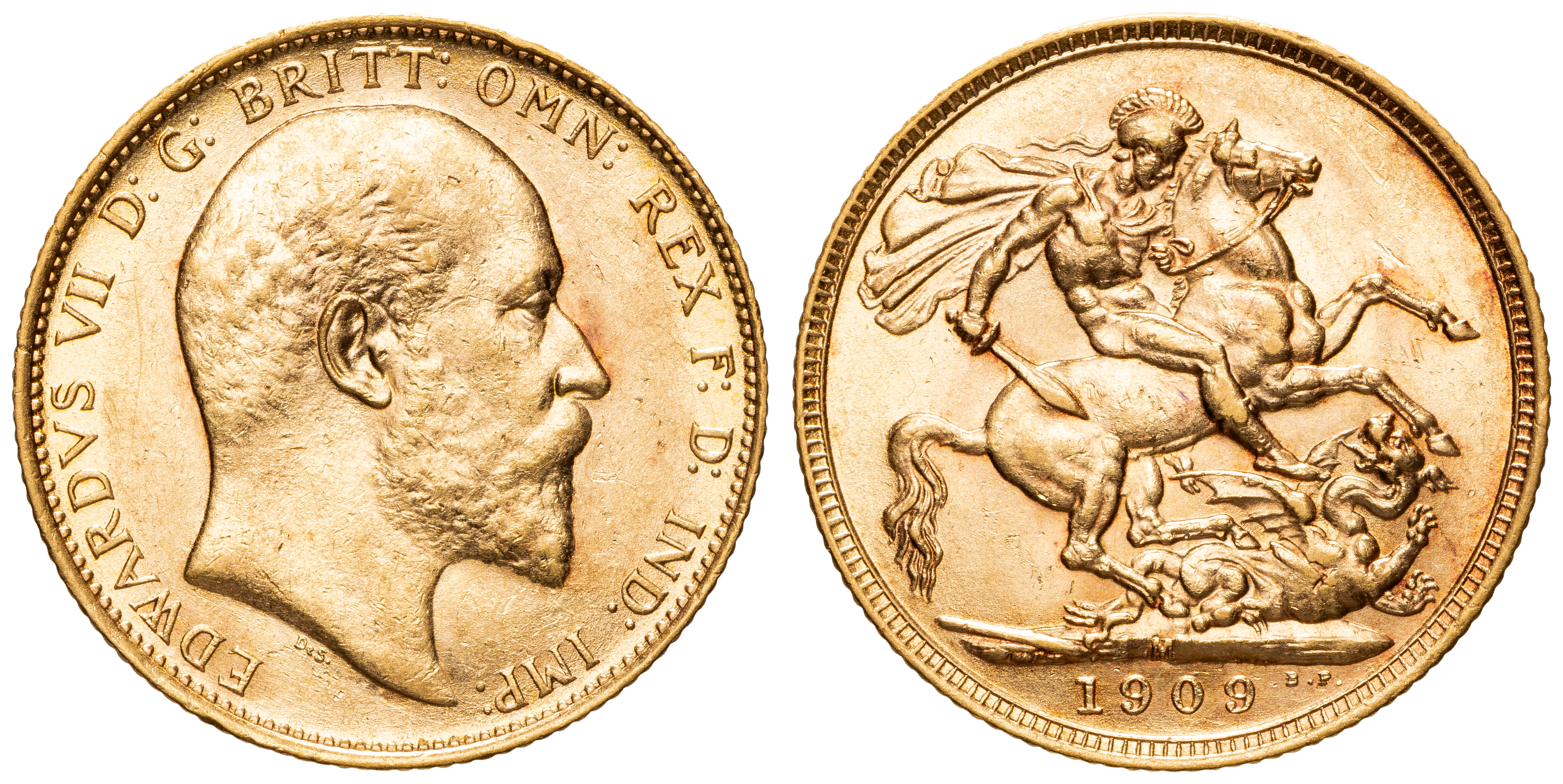 Edward VII, Sovereign, 1909-M, EF