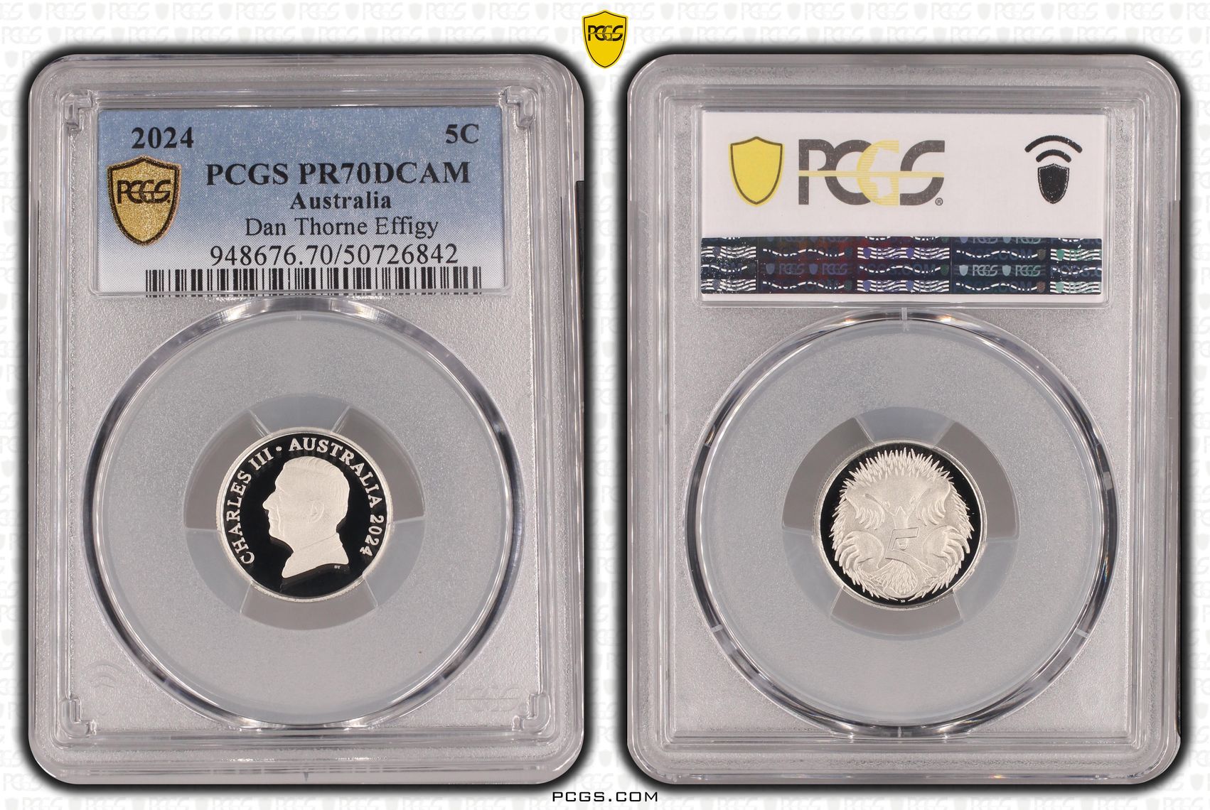 Dan Thorne Effigy, Five Cent, 2024, PCGS PR70DCAM