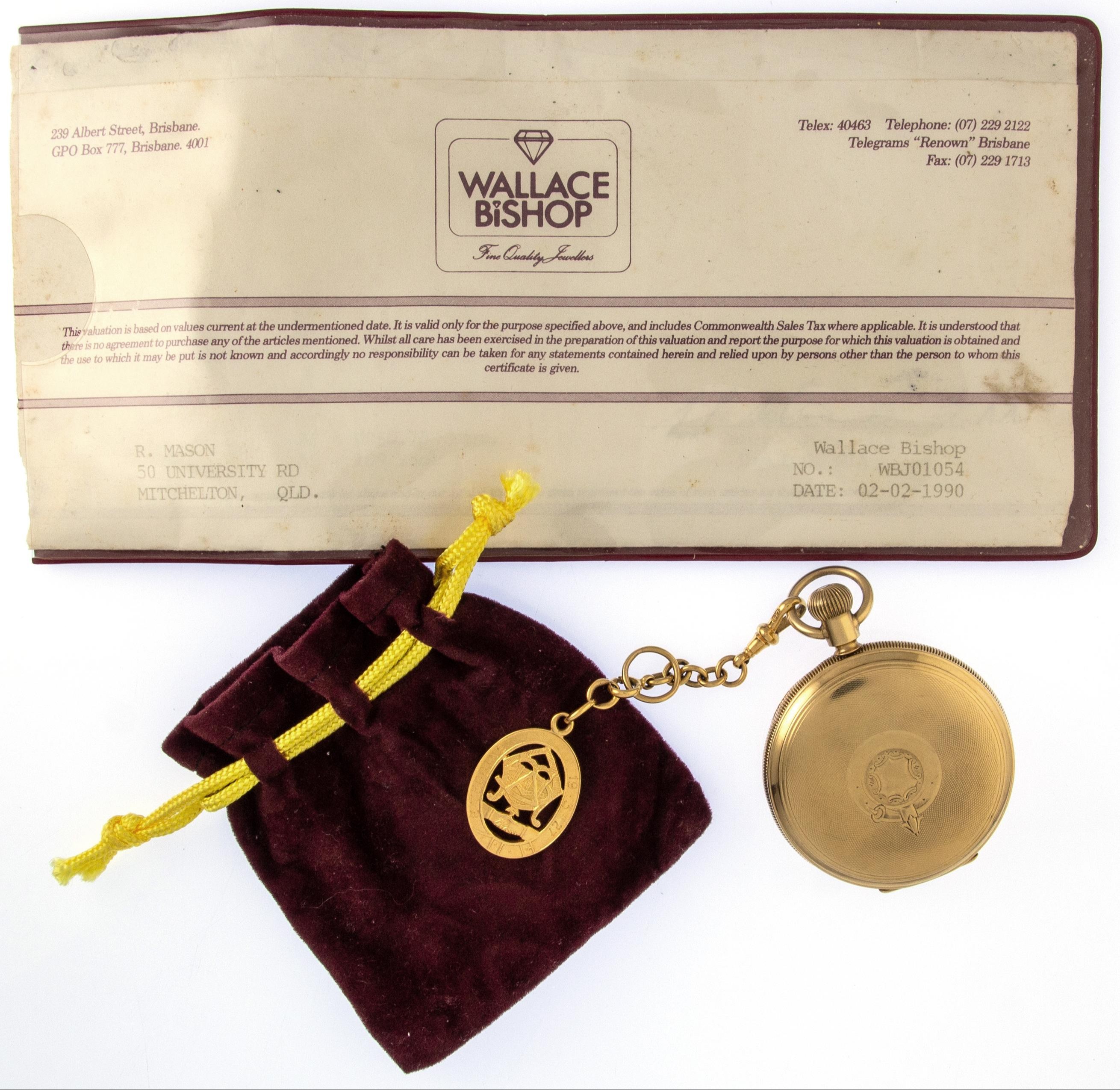 18ct Waltham Full Hunter Fob Watch,