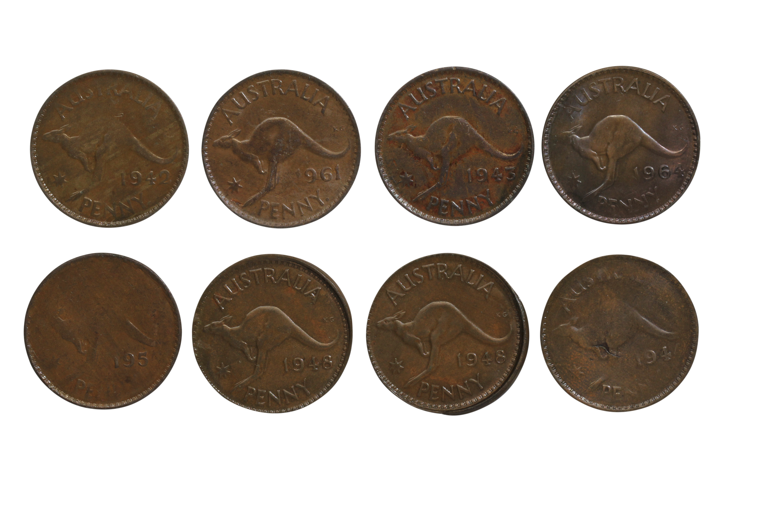 860. · Group, Pennies, VF-EF