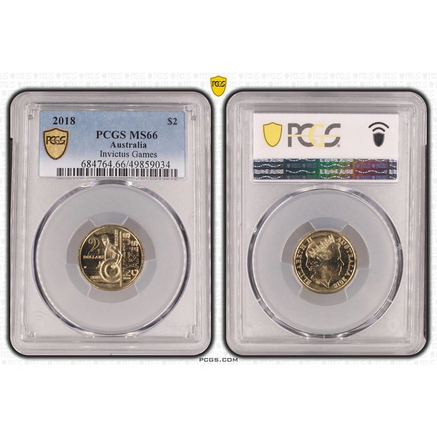 Invictus Games, Two Dollar, 2018, PCGS MS66