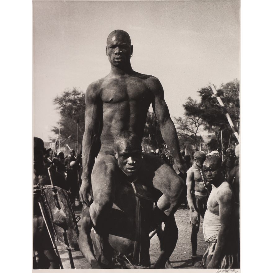 George Rodger ''Korongo Nuba Wrestler'' 1949 Silver Print