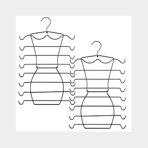 Home Multifunctional Multi Level 8 Tier Clothing Hanger Set Of 2 (50x30cm) - Black -Bar 9902027605194- 51745/28202 SN B2 (S1)