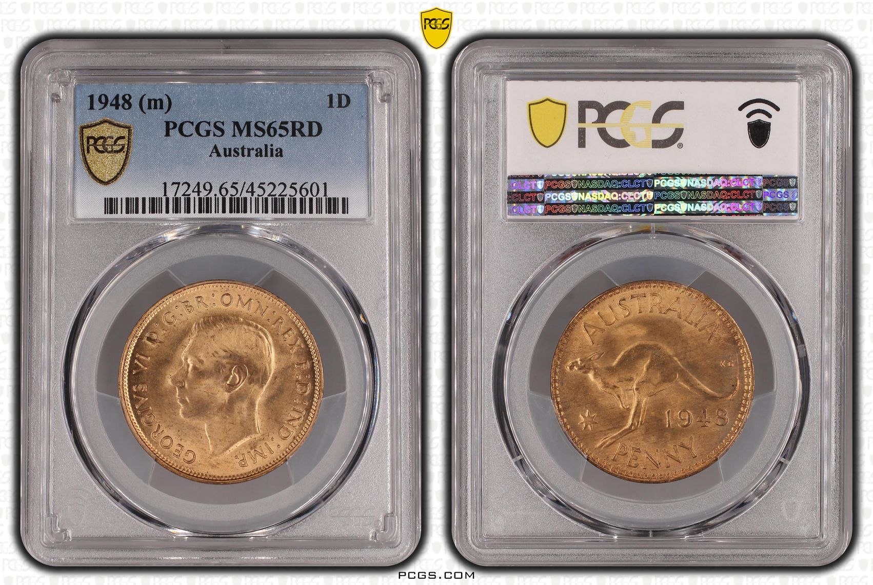 1948 Australia Penny PCGS - MS65RD -601