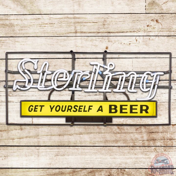 Sterling Get Yourself a Beer Lighted Neon Advertising Sign